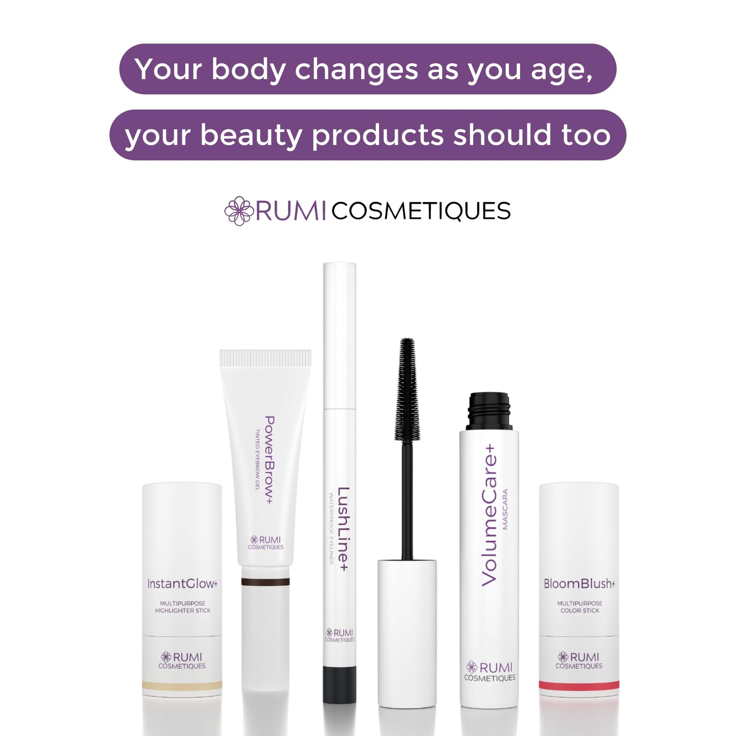 Rumi Cosmetiques LashCare+ Eyelash Enhancing Serum — Longer, Fuller Lashes in 12 Weeks (Sensitive Eyes)