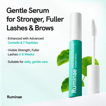 Ruminae Korean Eyelash Growth Serum | Prostaglandin-Free Lash & Brow Enhancer | 0.3 fl oz