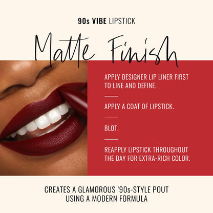 Runway Rogue 1993 Lipstick – Moisturizing Matte Midnight Merlot (90s Vibe)