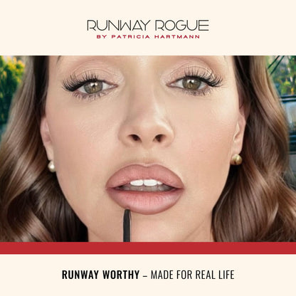 Runway Rogue Designer Liner Lip Pencil – Start the Show Matte Plum, Long-Wear, Built-in Sharpener