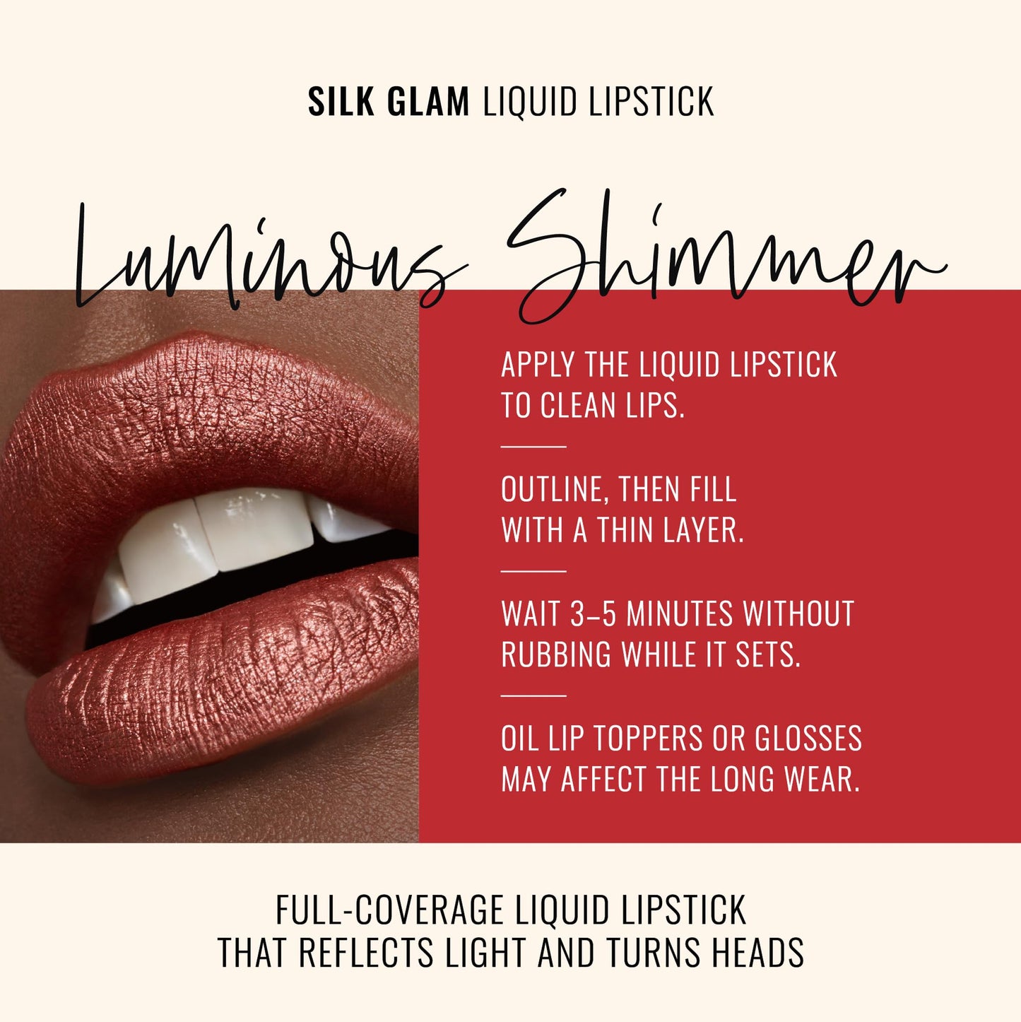Runway Rogue Silk Glam Liquid Lipstick – Film Noir Frosted Golden-Bronze, Long-Wear