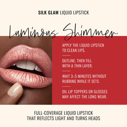 Runway Rogue Silk Glam Liquid Lipstick – Jet Set Frosted Rosy-Pink, Long-Wear