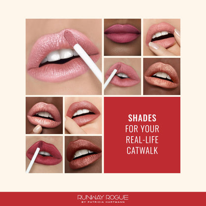Runway Rogue Silk Glam Lip Trio – Long-Wear Frosted Lipsticks in Paparazzi, Couture, Sex Symbol