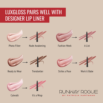 Runway Rogue LuxGloss Kit – Strike a Pose & Fashion Week Glosses + Work It Babe Lip Liner