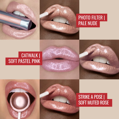 Runway Rogue LuxGloss Lip Gloss Trio - High-Pigment Shimmer Lip Gloss Set