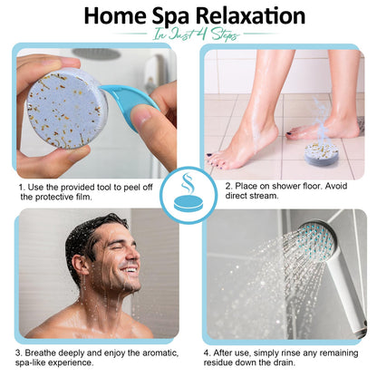 RUSEMLE Shower Steamers – 8-Scent Aromatherapy Gift Set for Men | Valentines Day Gift for Him