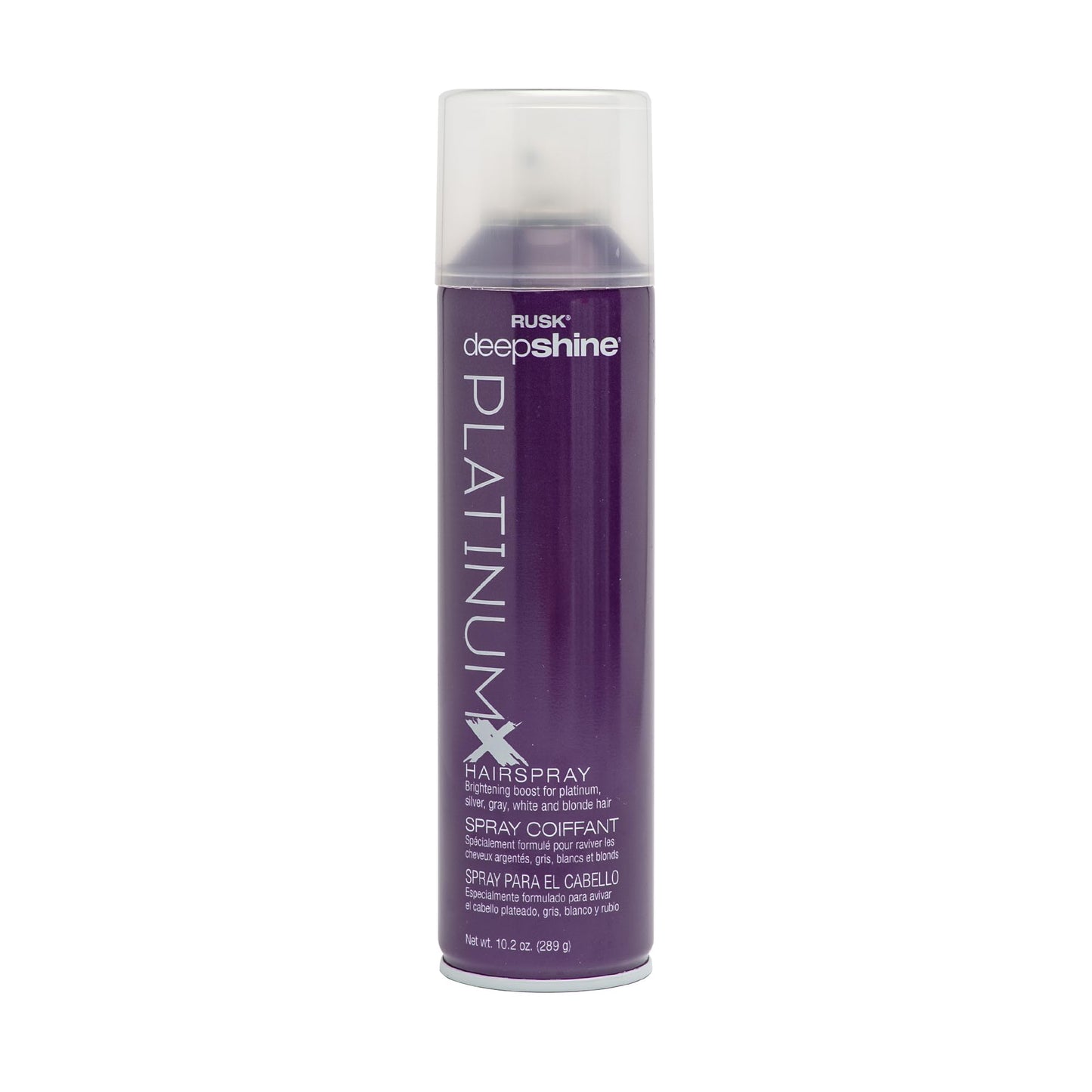 RUSK Deepshine PlatinumX Hairspray – Fast-Drying, Humidity-Resistant Finish (10.2 oz)