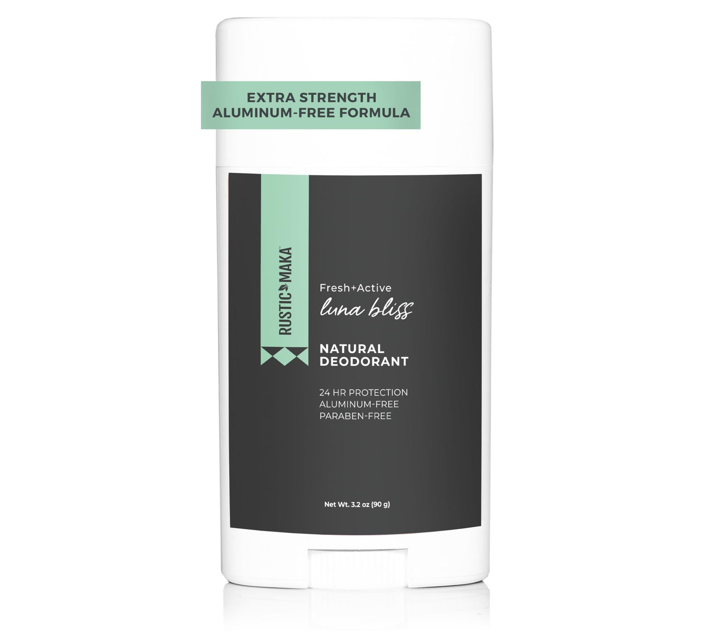 Rustic MAKA Luna Bliss Natural Deodorant Stick – Aluminum-Free, No Baking Soda, Charcoal + Magnesium