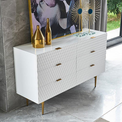 Rutland Sideboard, Gold & White