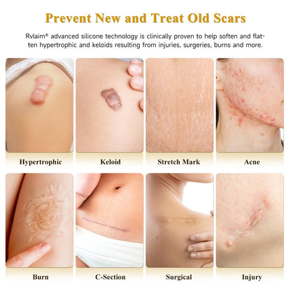 Rvlaim Scar Cream Silicone Gel | Advanced Scar Repair for Surgical, Burn, Acne Scars 1.85 oz