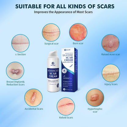 Rvlaim Silicone Scar Gel – Advanced Scar Cream for Surgical Scars, Acne Marks & More (1.7 fl oz)