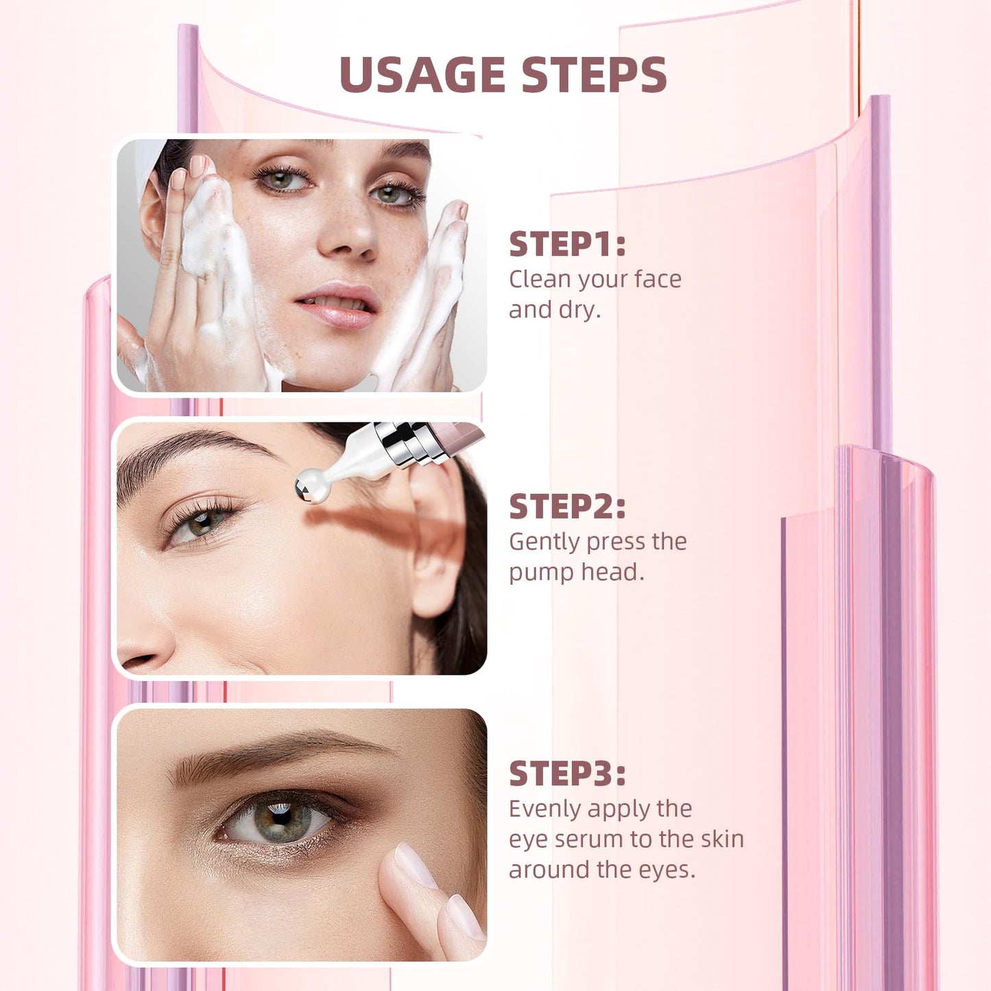 RWT 5% Caffeine Eye Serum & Under Eye Roller — 360° Eye Massage for Dark Circles