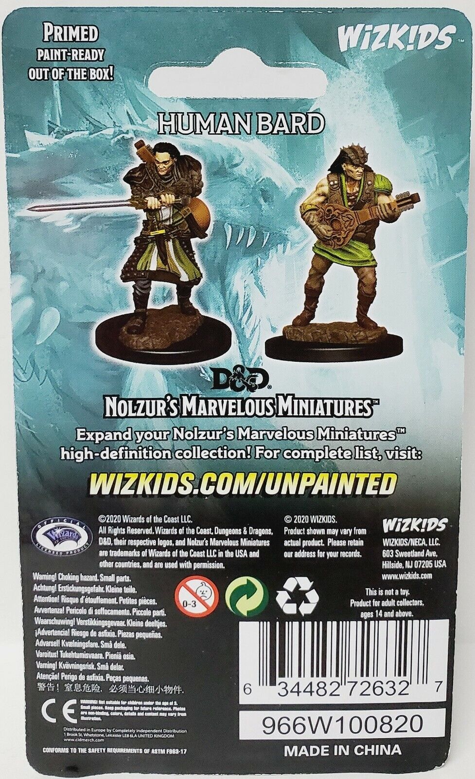 Human Male Bard: D&D Nolzur's Marvelous Unpainted Miniatures (W4)