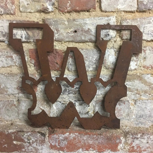 12" Rusty Metal Carnival Alphabet Letters  A–Z