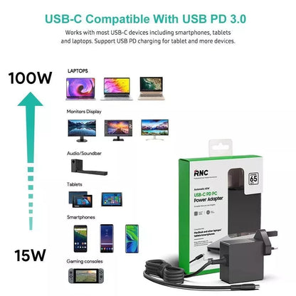 RNC Laptop Power Adapter USB-C | 65W