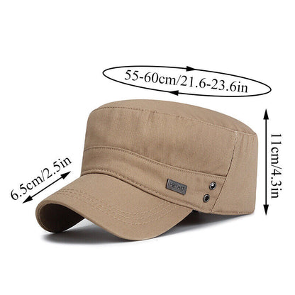 Mens Cap Army Hat Cadet Castro Military Patrol Baseball Cap Hats Adjustable