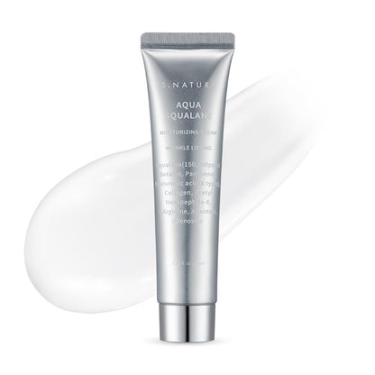 S.NATURE AQUA SQUALANE MOISTURIZING CREAM | Hydrating Face Moisturizer for Dry & Sensitive Skin, 150,000 ppm Squalane, Pore Care (80 ml)