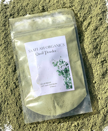 SAAFI AH ORGANICS Qasil Powder – Natural Leaf Powder for Skin & Hair (3 oz)