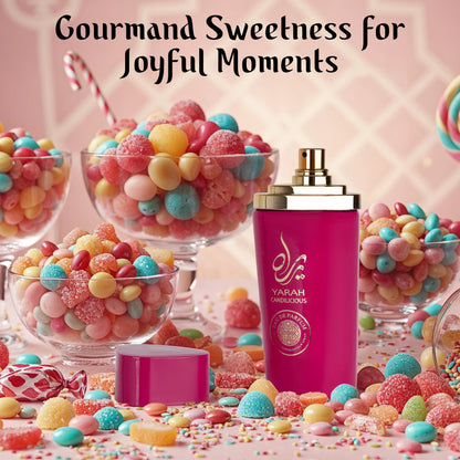 SAADAH Yarah Candilicious Eau De Parfum for Women – Fruity Floral Gourmand, Long-Lasting 4.0 Fl. Oz