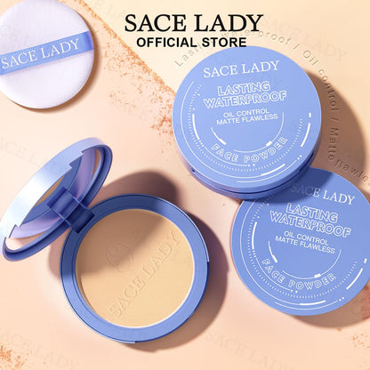 SACE LADY Face Powder Waterproof – Matte Setting Powder, Shine Control, 0.35oz (#03)