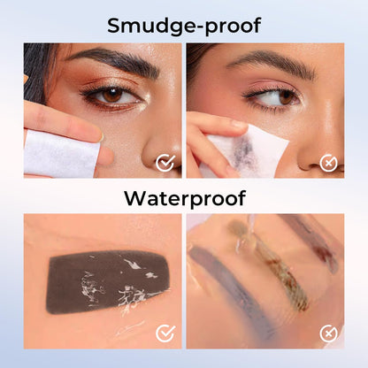 SACE LADY Eyebrow Stamp Kit – Natural-Looking Brows, Waterproof & Long-Lasting, 10 Reusable Stencils, 0.07 Oz #02 Dark Brown