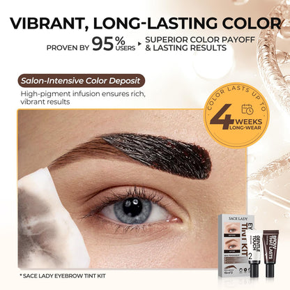 SACE LADY Eyebrow Color Kit – Long-Lasting, Waterproof, Vegan & Cruelty-Free (02 Dark Brown)