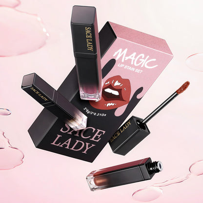 SACE LADY Lip Stain Set Peel Off – Long-Lasting Waterproof Lip Gloss, Transfer-Proof