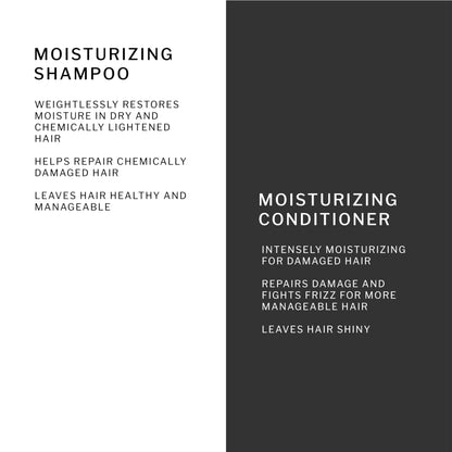 SACHAJUAN Moisturizing Shampoo & Conditioner Set | Deep Hydration for Dry, Damaged Hair | Ocean Silk Technology & Argan Oil | Vegan & Paraben-Free