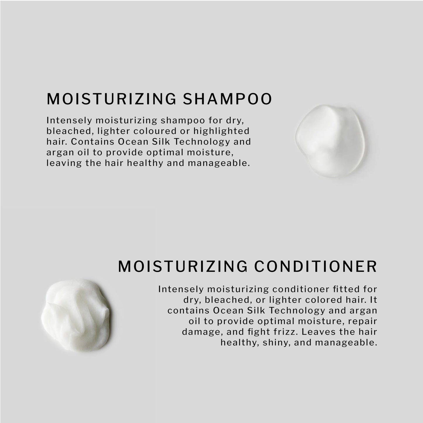 SACHAJUAN Moisturizing Shampoo & Conditioner Set | Deep Hydration for Dry, Damaged Hair | Ocean Silk Technology & Argan Oil | Vegan & Paraben-Free