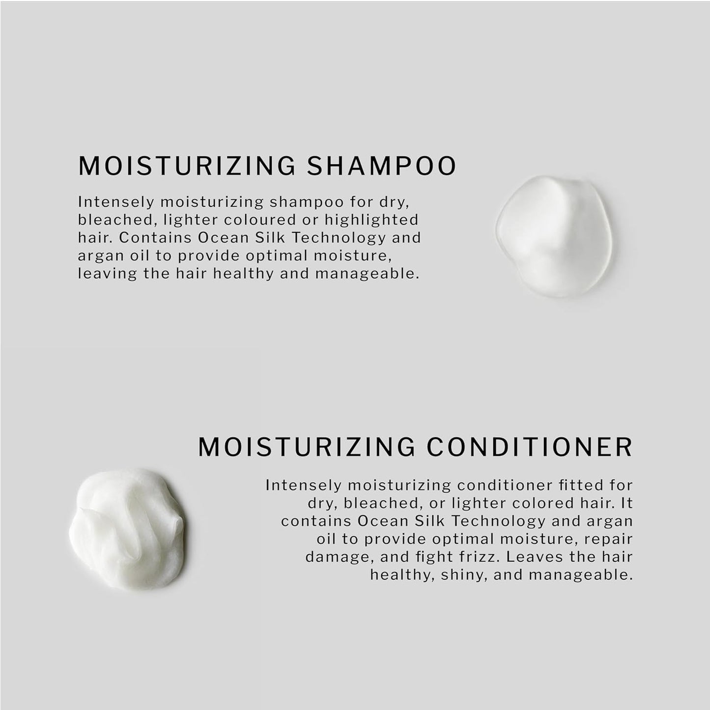 SACHAJUAN Moisturizing Shampoo & Conditioner Set | Ocean Silk Technology & Argan Oil (33.5 oz each)