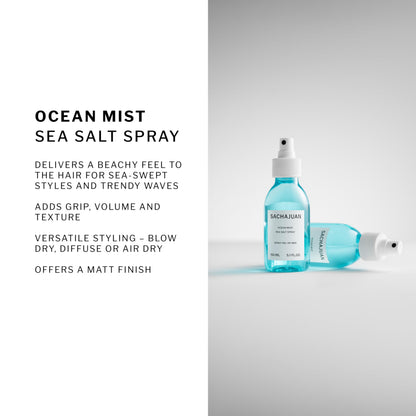 SACHAJUAN Ocean Mist Sea Salt Spray – Beachy Texture, Light Hold, 2-Pack (8.4 oz + 3.4 oz)
