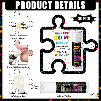 Sacubee 30 Pack Lip Balm Bulk Gifts – You're the Balm Vanilla Flavor