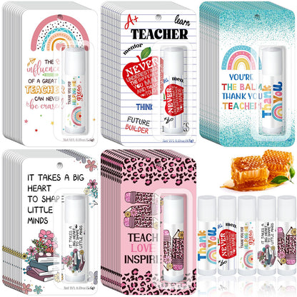 Sacubee 60-Pack Honey Lip Balm Gift Set for Teachers & Staff
