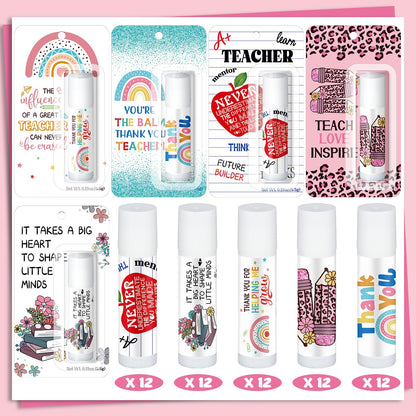 Sacubee 60-Pack Honey Lip Balm Gift Set for Teachers & Staff