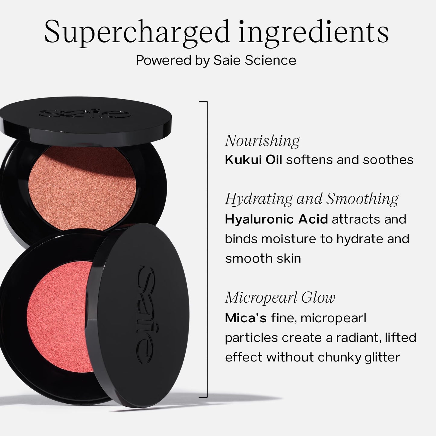 Saie Glow Sculpt Multi-Use Highlighter + Cream Blush Refill – Bronzeglow, Hyaluronic Acid, Micropearl