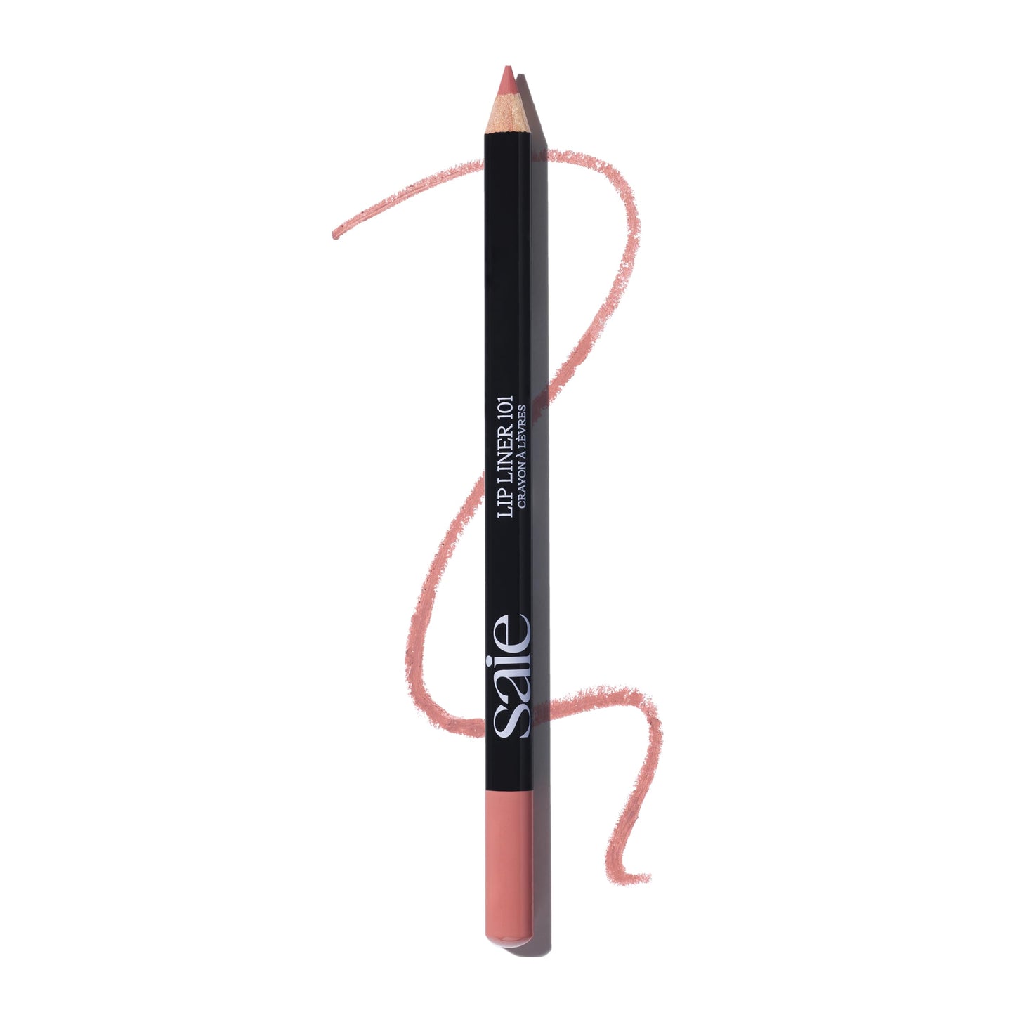 Saie Lip Liner 101 — Creamy Soft Matte Lip Pencil with Shea Butter & Jojoba Oil (French .05 oz)