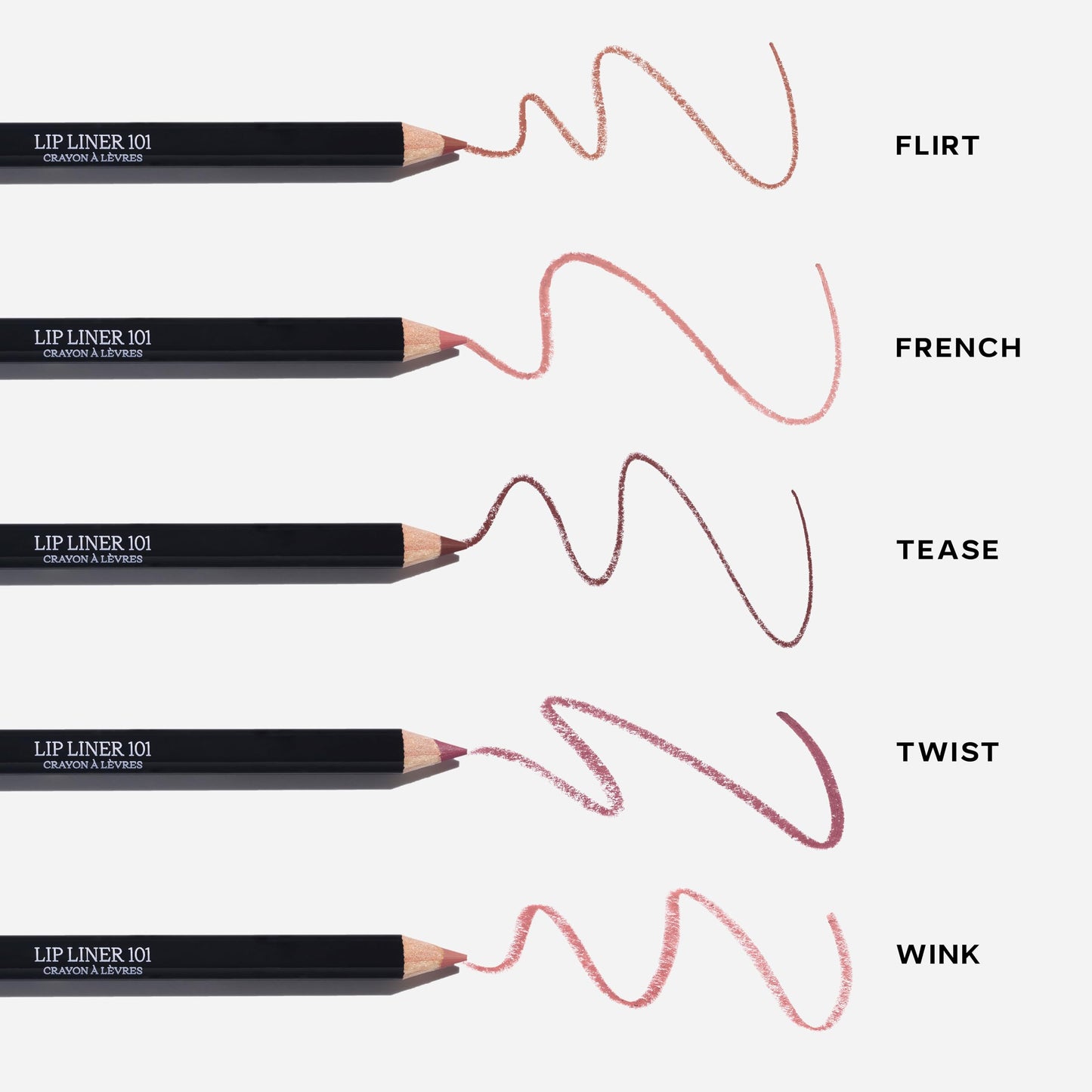 Saie Lip Liner 101 – Creamy Soft Matte Pencil with Shea Butter & Jojoba Oil (Flirt)