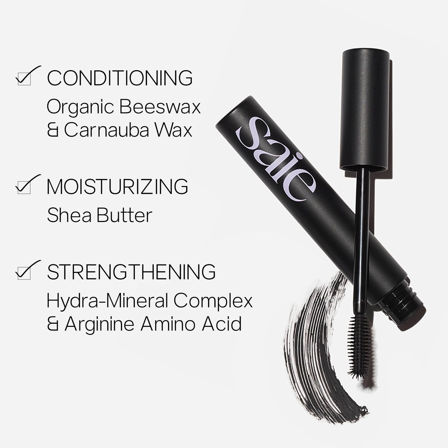 Saie Mascara 101 - Lash Lengthening, Buildable Mascara for Lifted Lashes