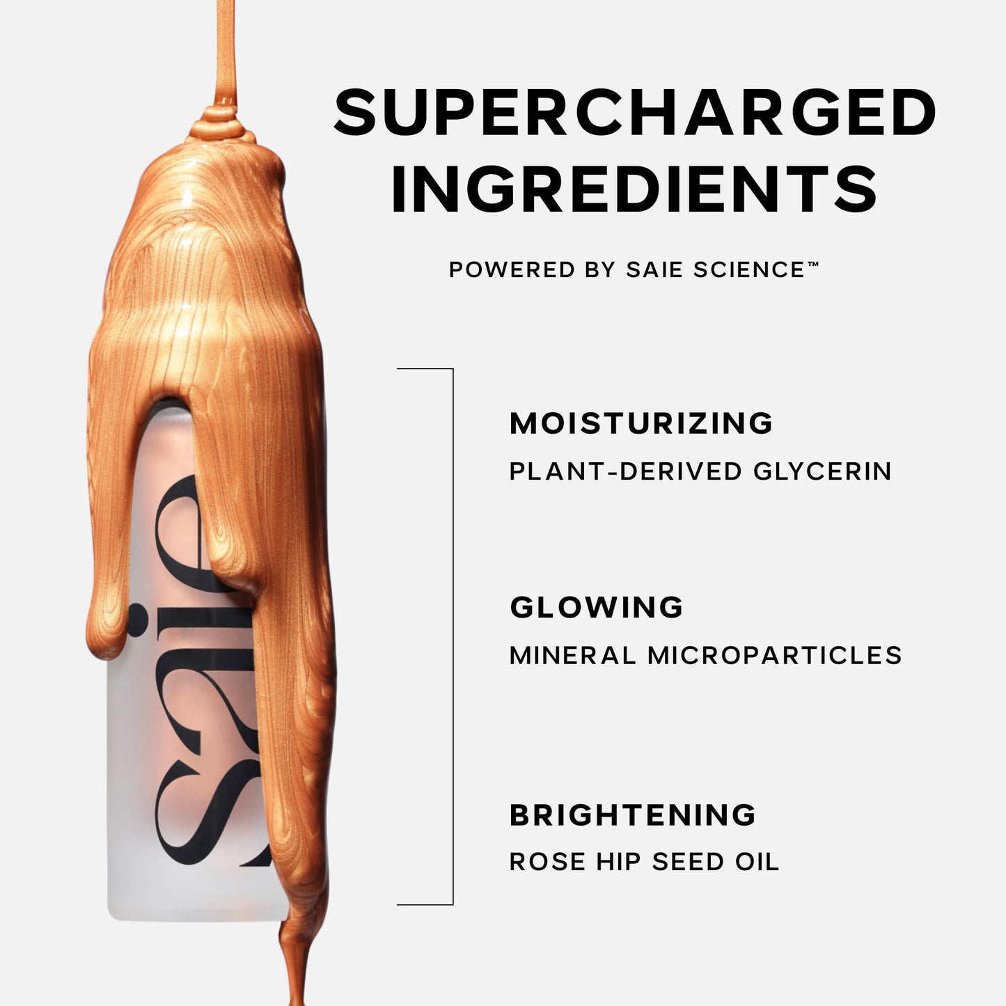 Saie Mini Glowy Super Gel – Hydrating Primer & Illuminating Serum, Warmglow (0.5 oz)