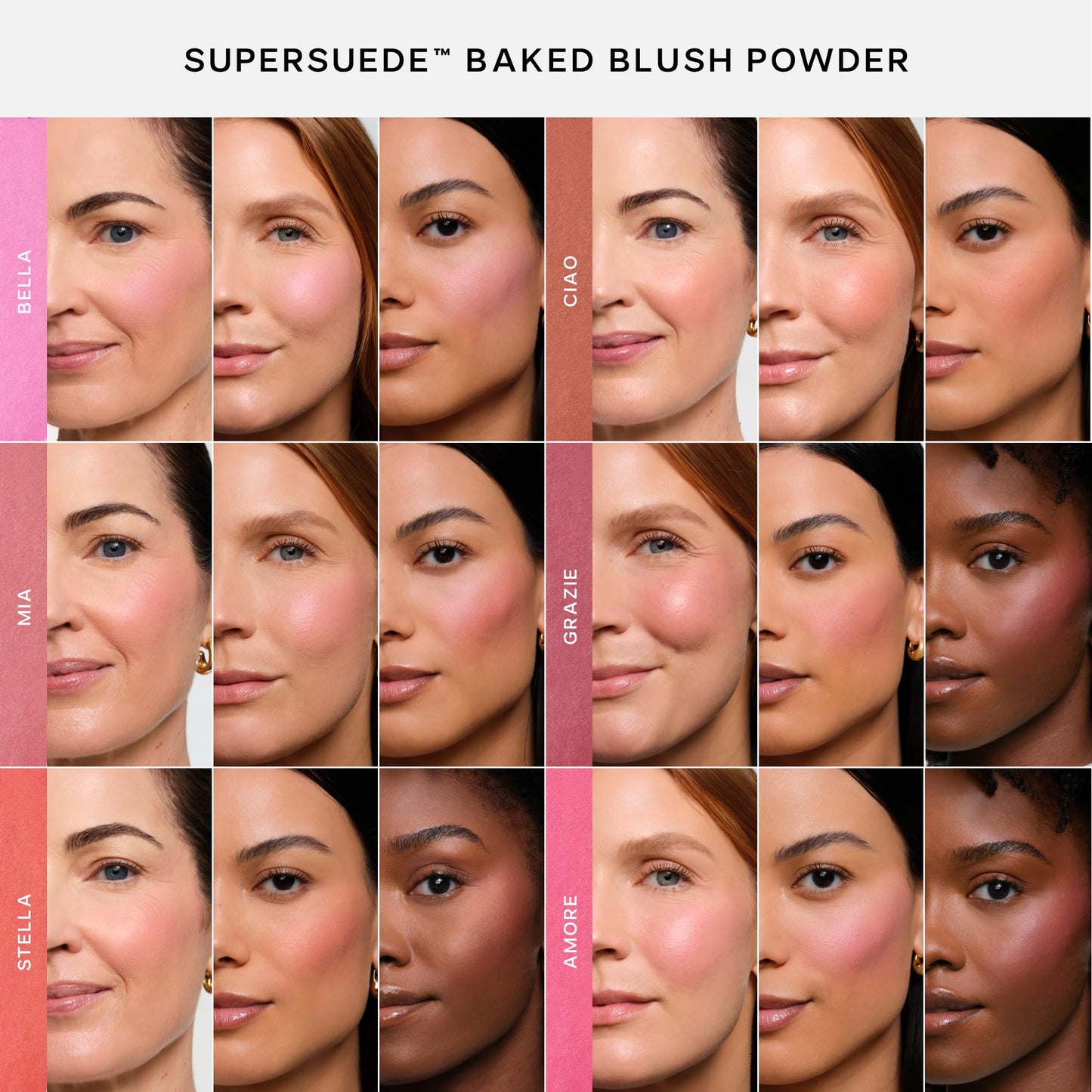Saie SuperSuede Baked Blush – Hydrating, Talc-Free Diffused Flush (Ciao, 0.1 oz)