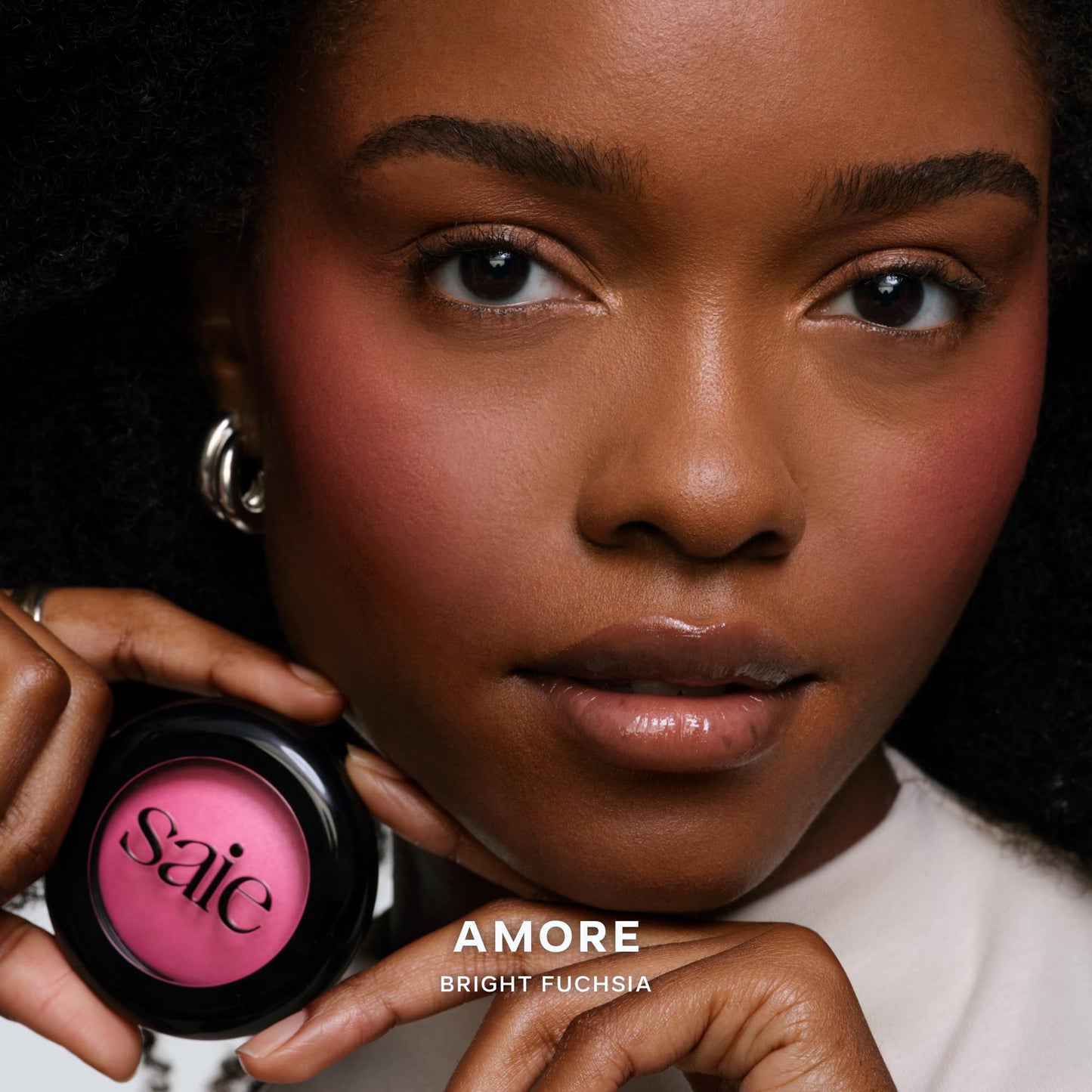 Saie SuperSuede Baked Blush - Talc-Free Hydrating Cheek Color with Hyaluronic Acid