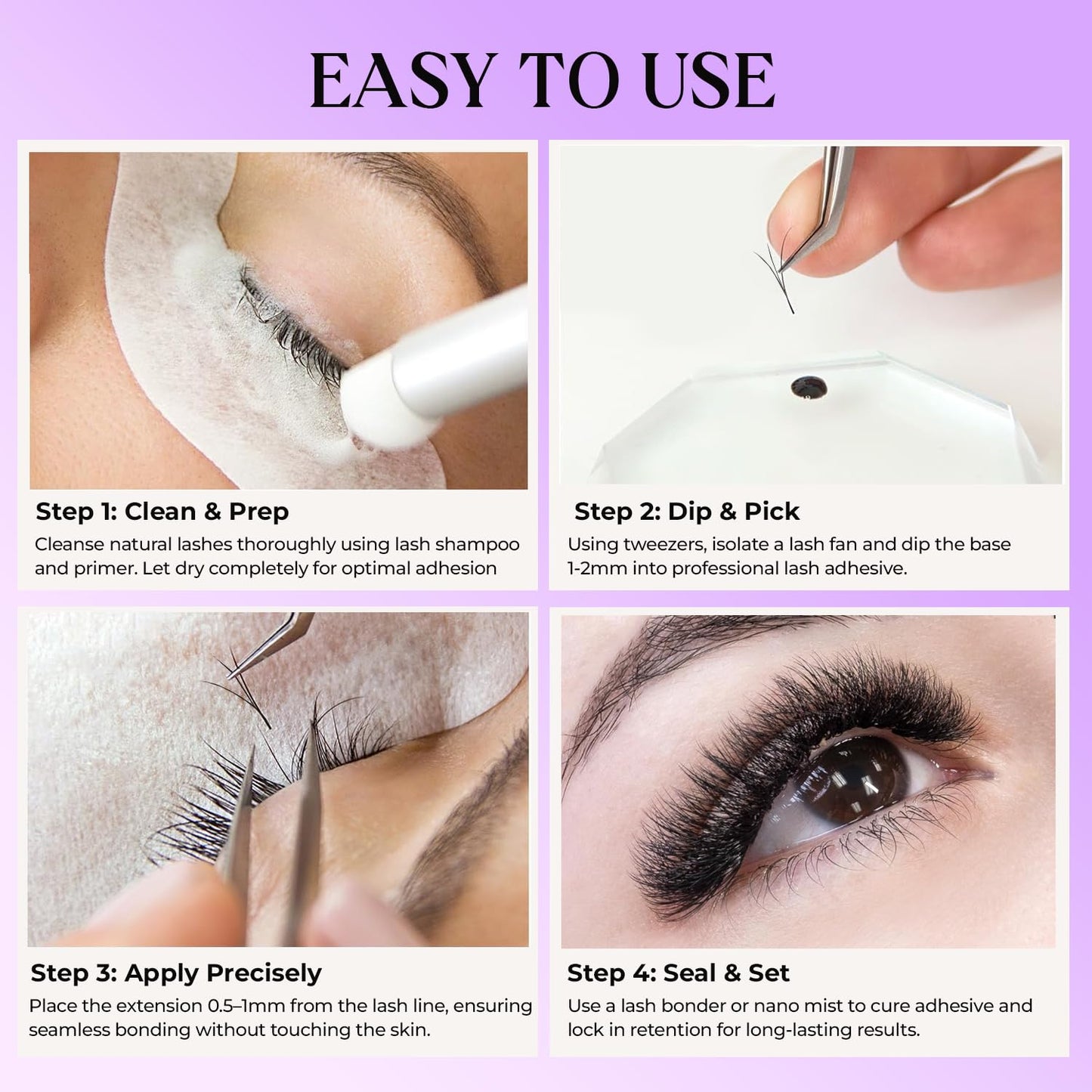 SAIGON LASH Wispy Promade Fans 3D-8D | Narrow Base Laser Tech Eyelash Extensions