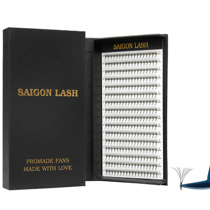 SAIGON LASH Wispy Promade Fans 3D-8D | Narrow Base Laser Tech Eyelash Extensions