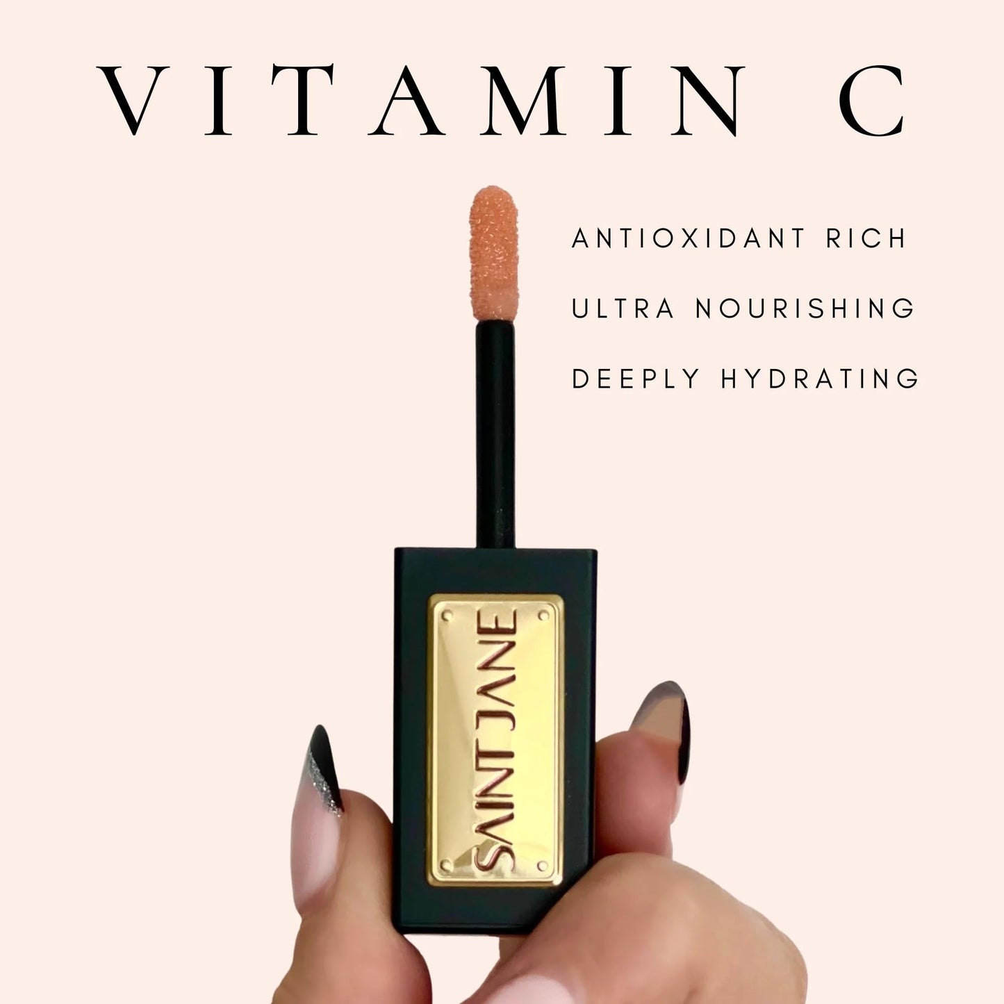 SAINT JANE Luxury Lip Oil Elixir – Vitamin C Infused, Floral-Infused Gloss