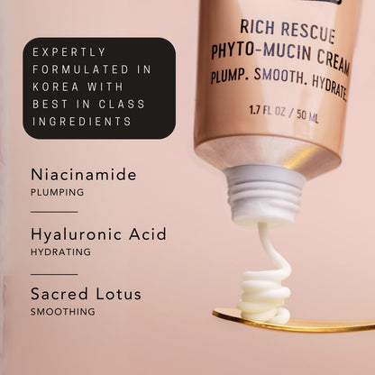 SAINT JANE Rich Rescue Phyto Mucin Cream | Plump, Hydrate, Smooth