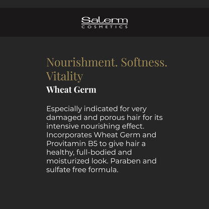 SALERM Nourishing Hair Mask with Wheat Germ – Deep Hydration for Dry & Damaged Hair | 6.74 oz