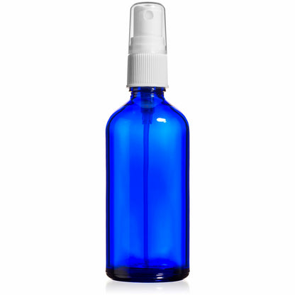 Sally's Organics | 2 TSA-Approved Blue Glass Misters 100ml – 2-Pack for Essential Oils & Aromatherapy