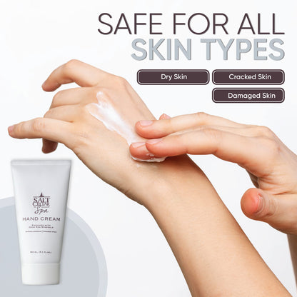 Salt Cellar Spa Dead Sea Mineral Hand Cream | Fast-Absorbing Moisturizer with Glycerin & Olive Oil (5.1 oz)