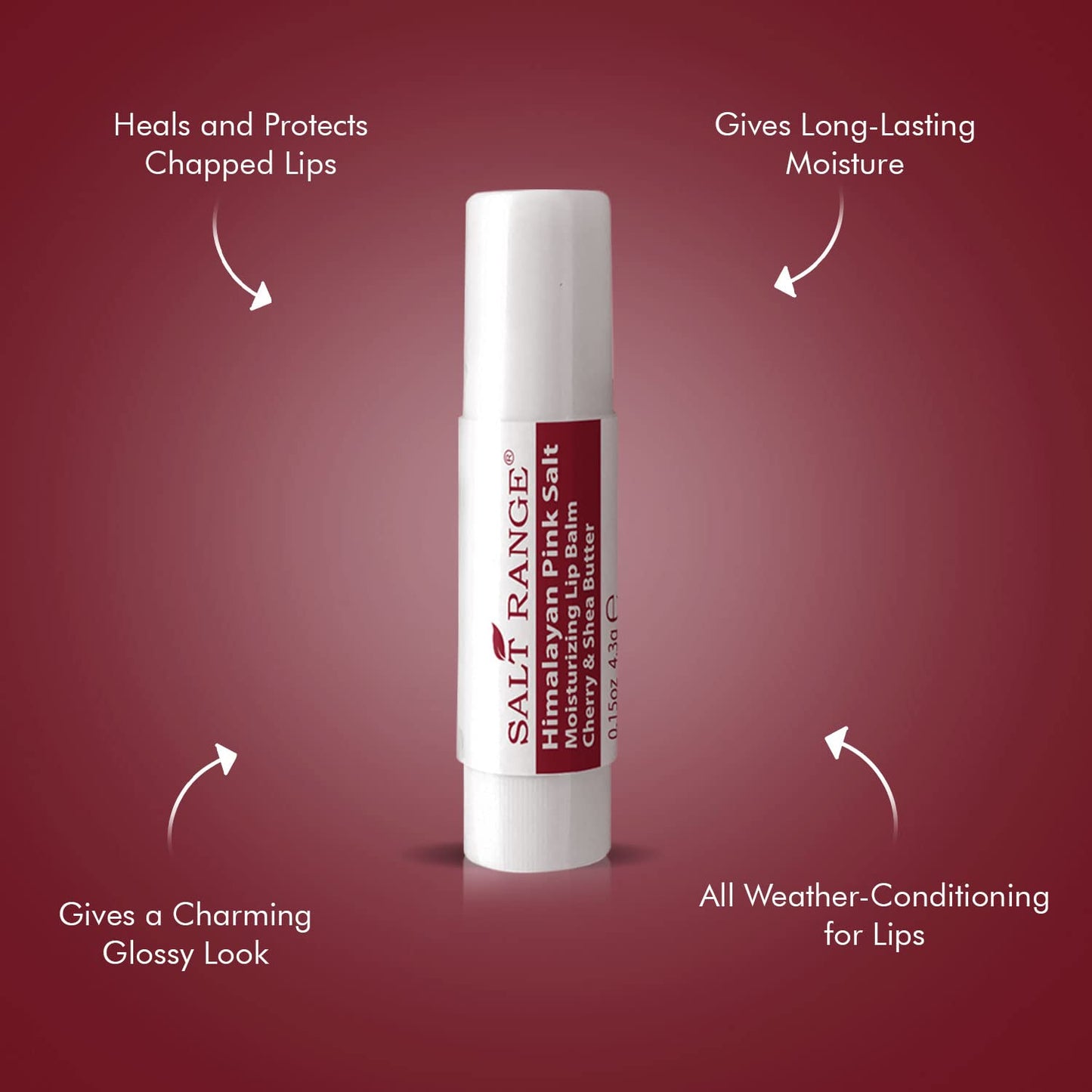Salt Range Lip Balm with Cherry & Shea Butter — 12-Piece Organic Hydration