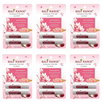Salt Range Lip Balm with Cherry & Shea Butter — 12-Piece Organic Hydration